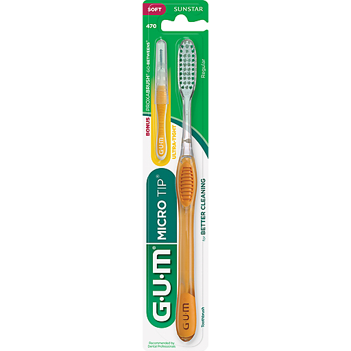 Gum Micro Tip Toothbrush, Soft, Regular