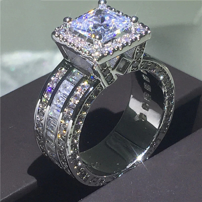 Silver Fashion Women's Ring Engagement Ring Jewelry