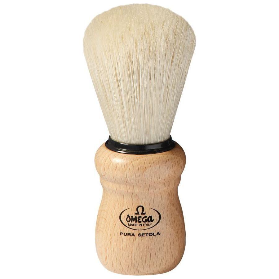 Omega Pure Bristle Shaving Brush With Beech Wood Handle #80005