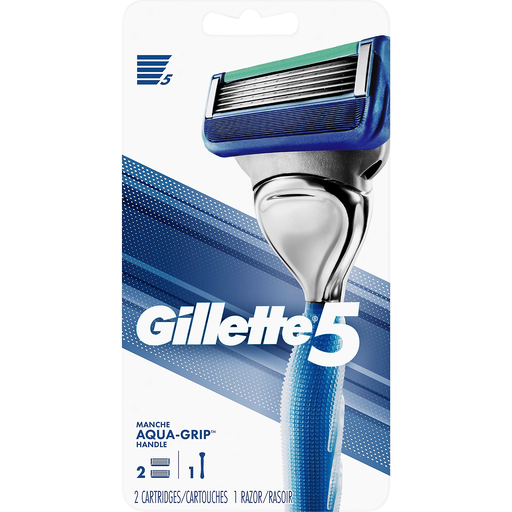 Gillette 5 Men's Razor Handle By + 2 Cartridges