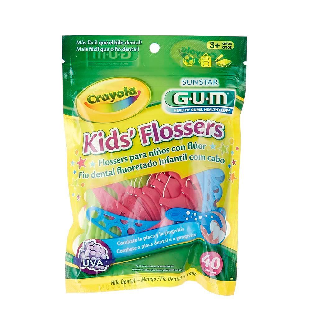 GUM Crayola Flossers, Grape Flavor, Kids