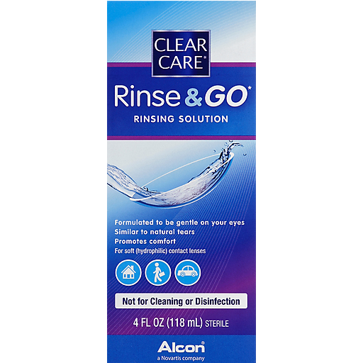 Clear Care Rinsing Solution, Rinse & Go 4 Oz