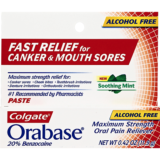 Colgate Orabase Alcohol Free Maximum Strength Oral Pain Reliever