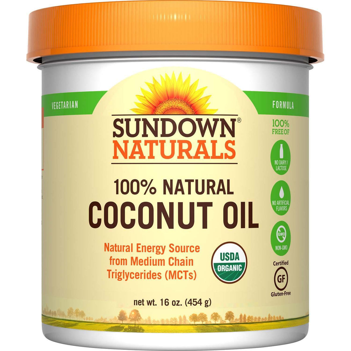 Sundown Naturals 100% Natural Organic Extra Virgin Coconut Oil - 16 Oz
