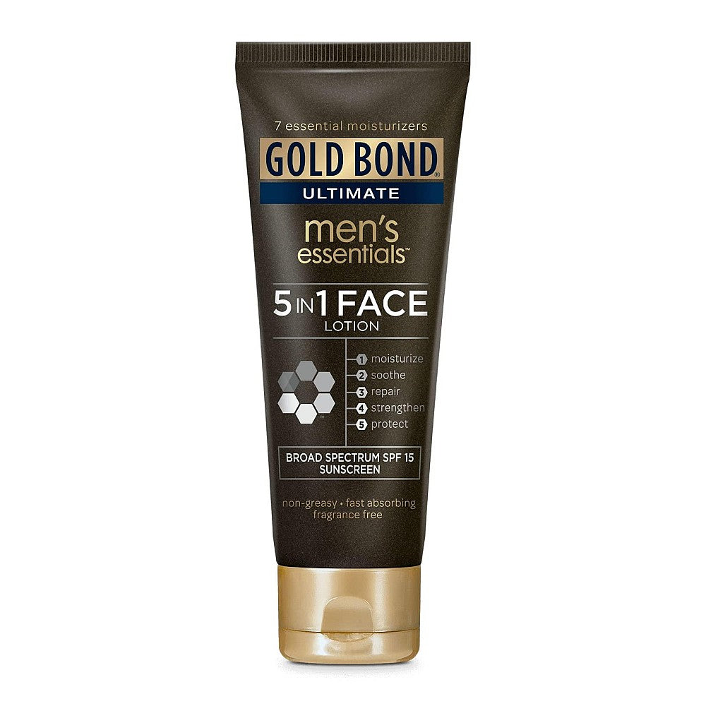 Gold Bond Ultimate Men's Essentials Broad Spectrum SPF 15 Sunscreen 5 In 1 Face Lotion