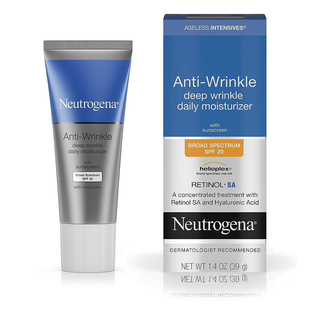 Neutrogena Ageless Intensives Anti-Wrinkle Deep Wrinkle Daily Moisturizer With Retinol Broad Spectrum SPF 20 Sunscreen - 1.4oz