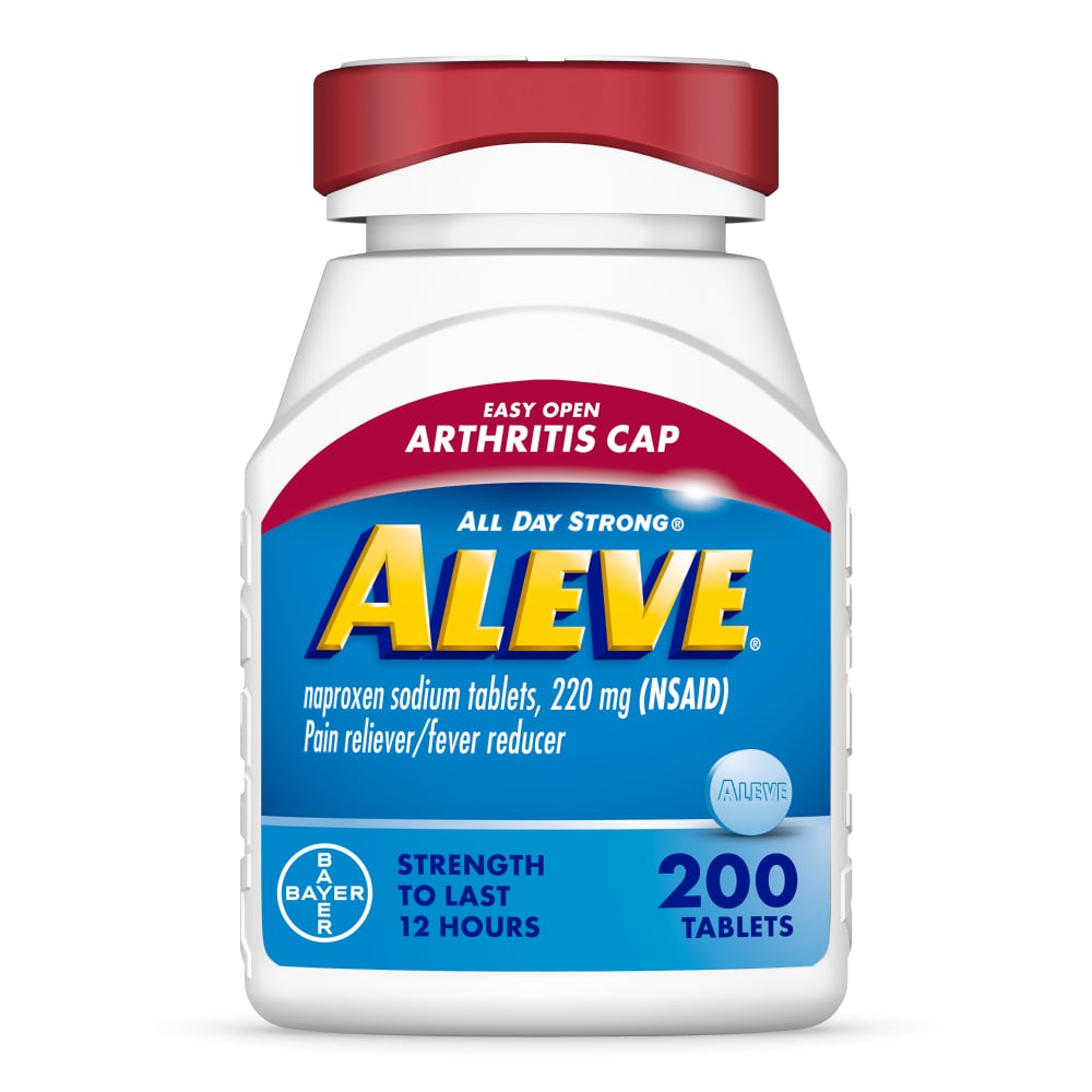 Aleve Pain Reliever & Fever Reducer, 220mg Naproxen Sodium, 200 Count with Easy Open Arthritis Cap