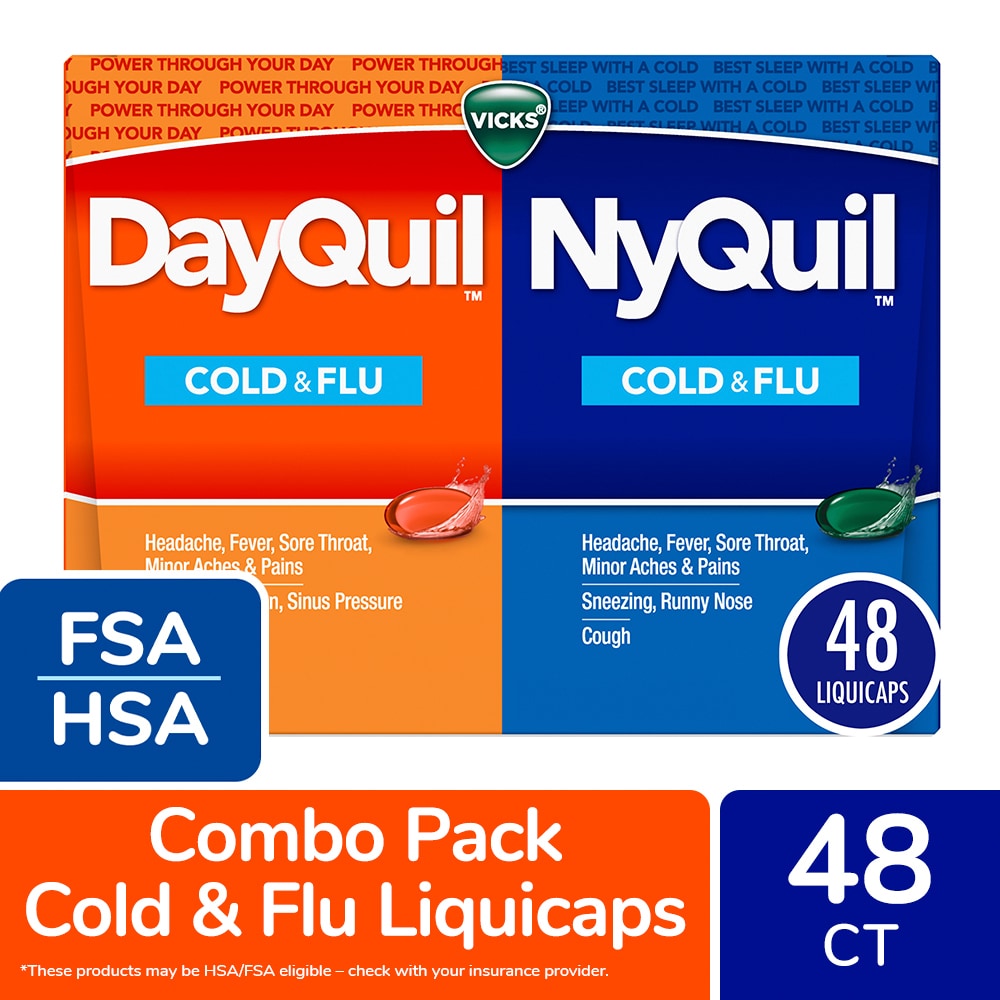 Vicks® DayQuil™/NyQuil™ Cold & Flu LiquiCaps™, 48 EA