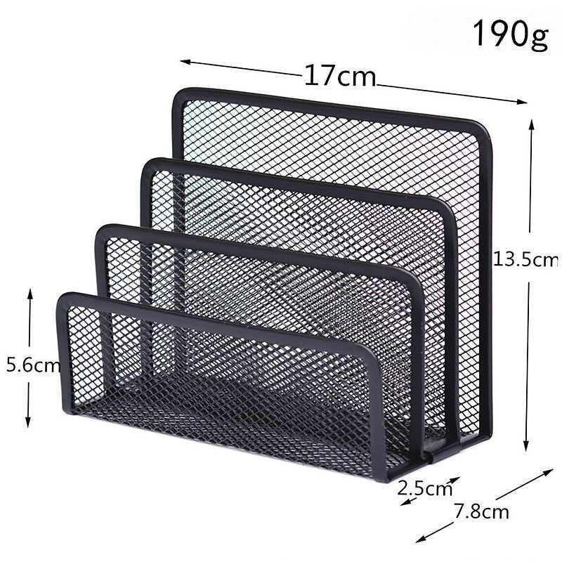 Metal Desk Organizer for Home or Office - Single Piece