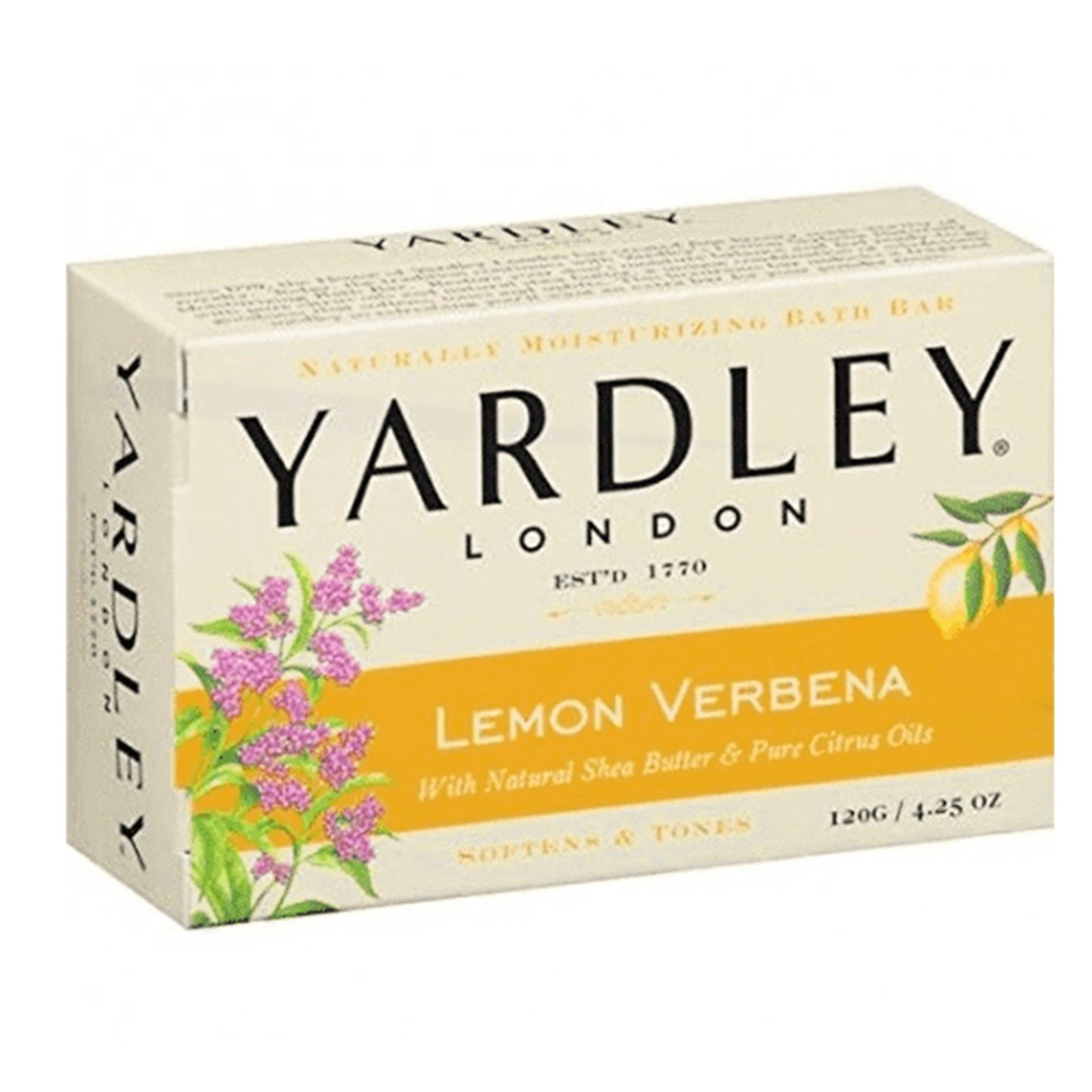 Yardley® Lemon Verbana Nourishing Bath Bar, 4 oz