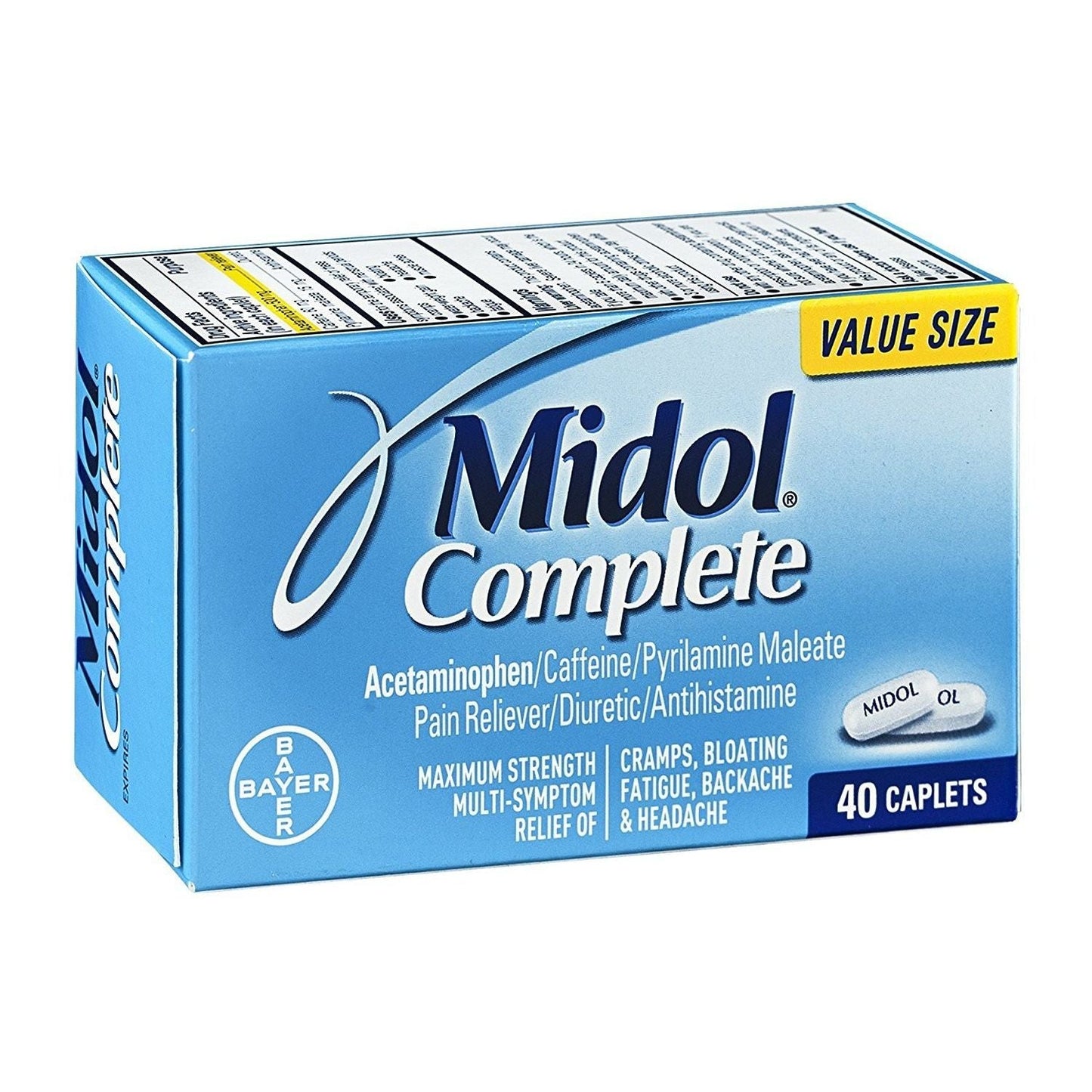 Midol® Complete 15 mg - 500 mg - 60 mg Tablet, 40 EA