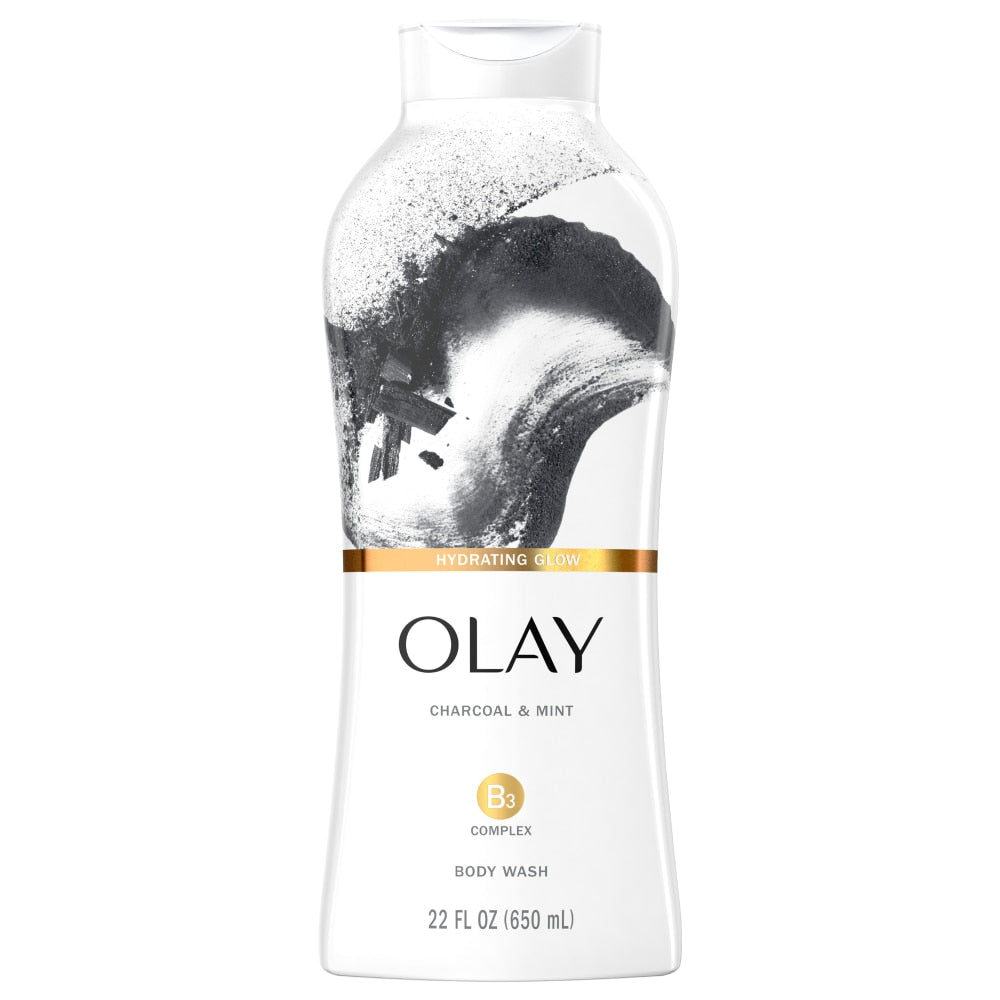 Olay Body Wash, Charcoal & Mint, Hydrating Glow 22 Fl Oz
