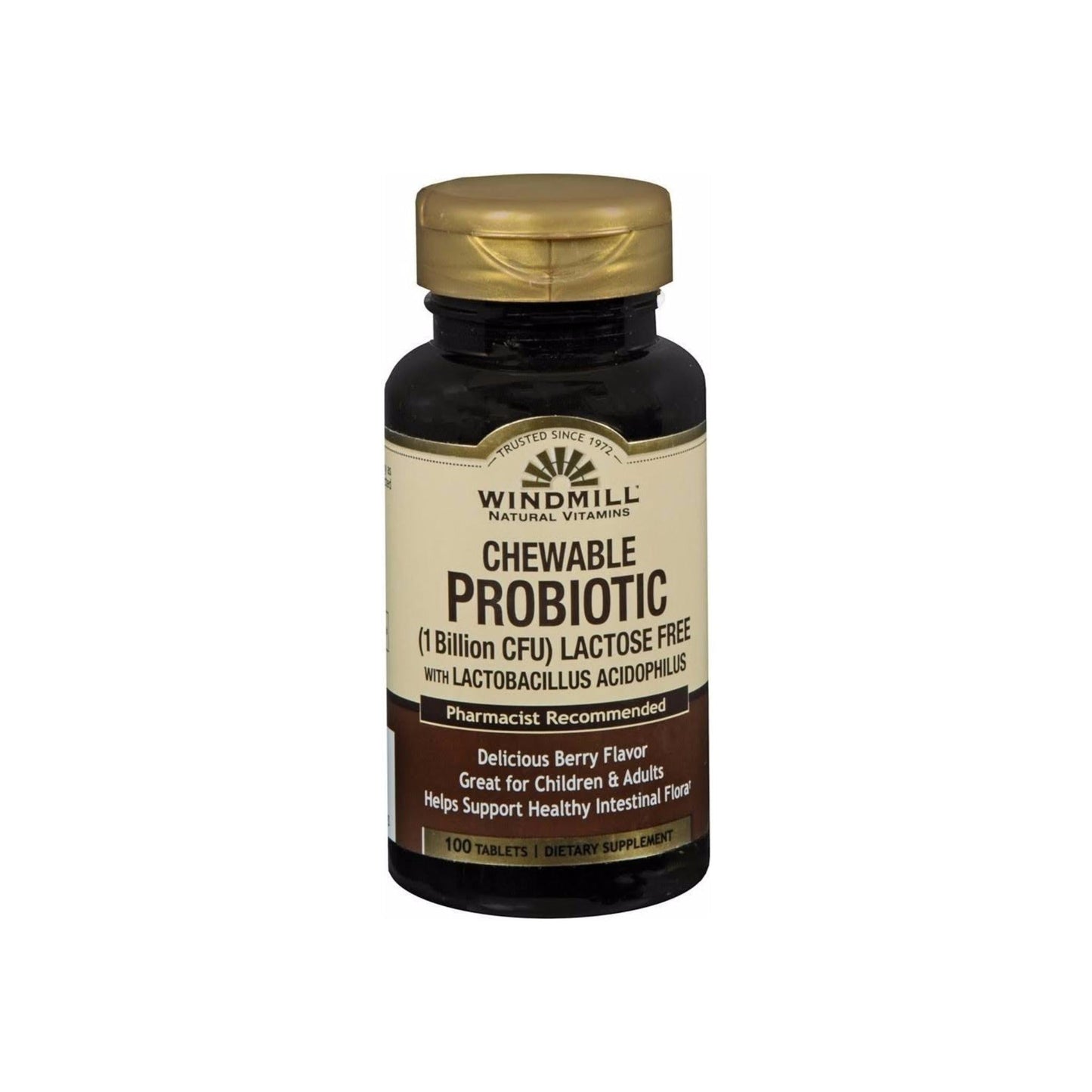 Windmill Probiotic Lactose Free Berry Chewables - 100 Count