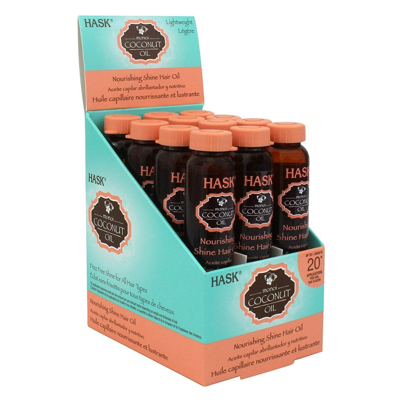 Hask Monoi Coconut Oil Nourishing Shine Oil, 0.62 Oz