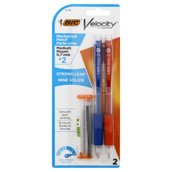 BIC Velocity Original Mechanical Pencil - 0.7mm Medium Point - 12 Count (6 Packs of 2)