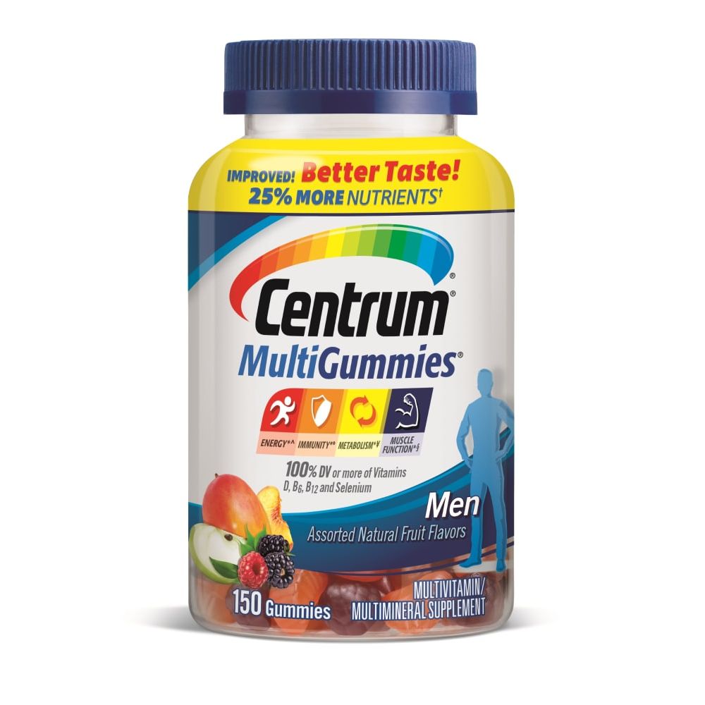 Centrum MultiGummies Men Multivitamin/Multimineral Dietary Supplement Gummies - Cherry Berry & Apple - 150ct