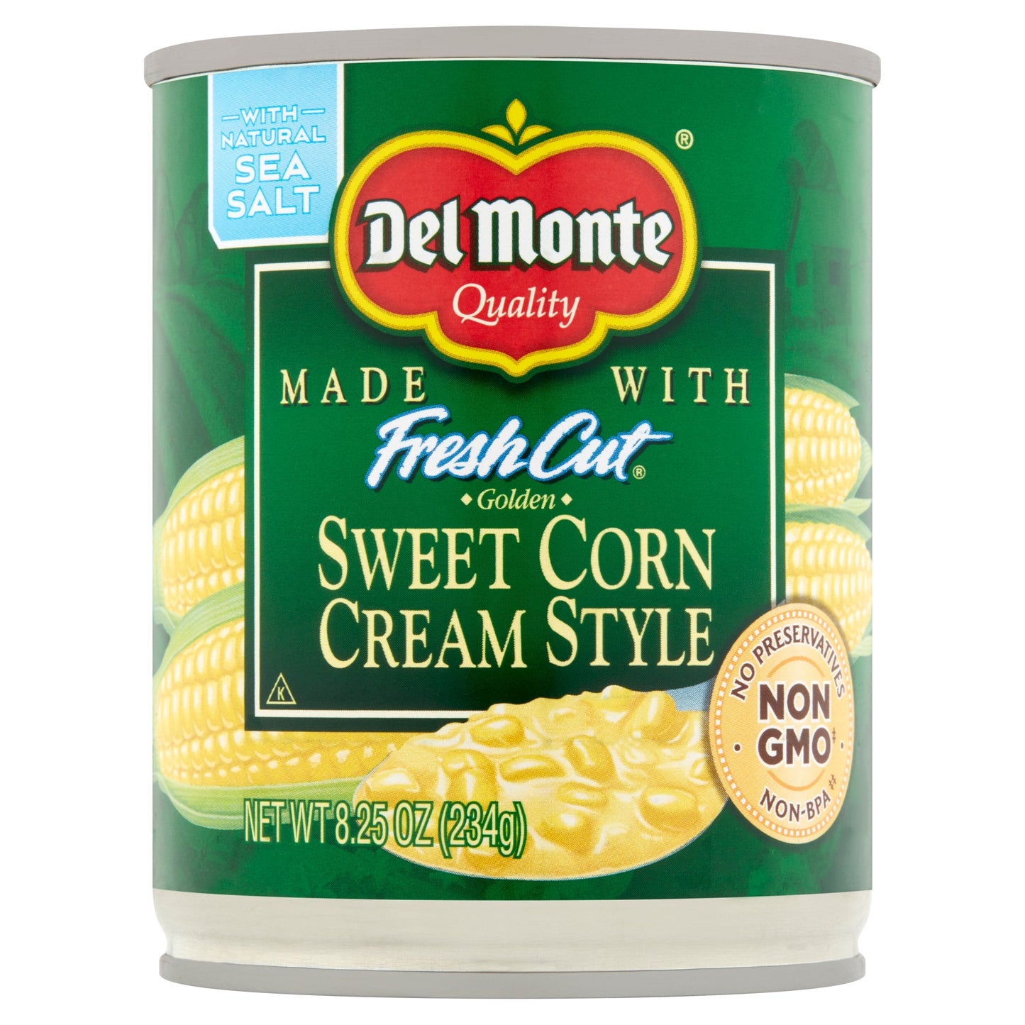 Del Monte Fresh Cut Golden Sweet Corn Cream Style 8.25 Oz. Pull-Top Can