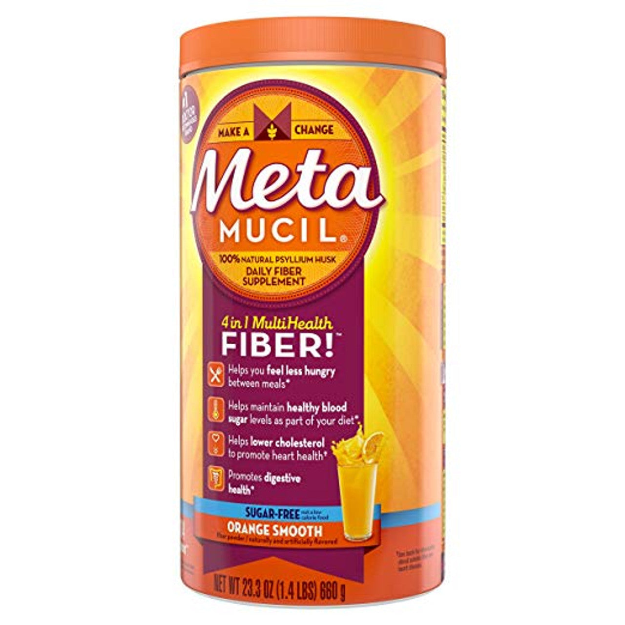 Metamucil® Sugar-Free Orange Fiber Powder, 23.3 oz