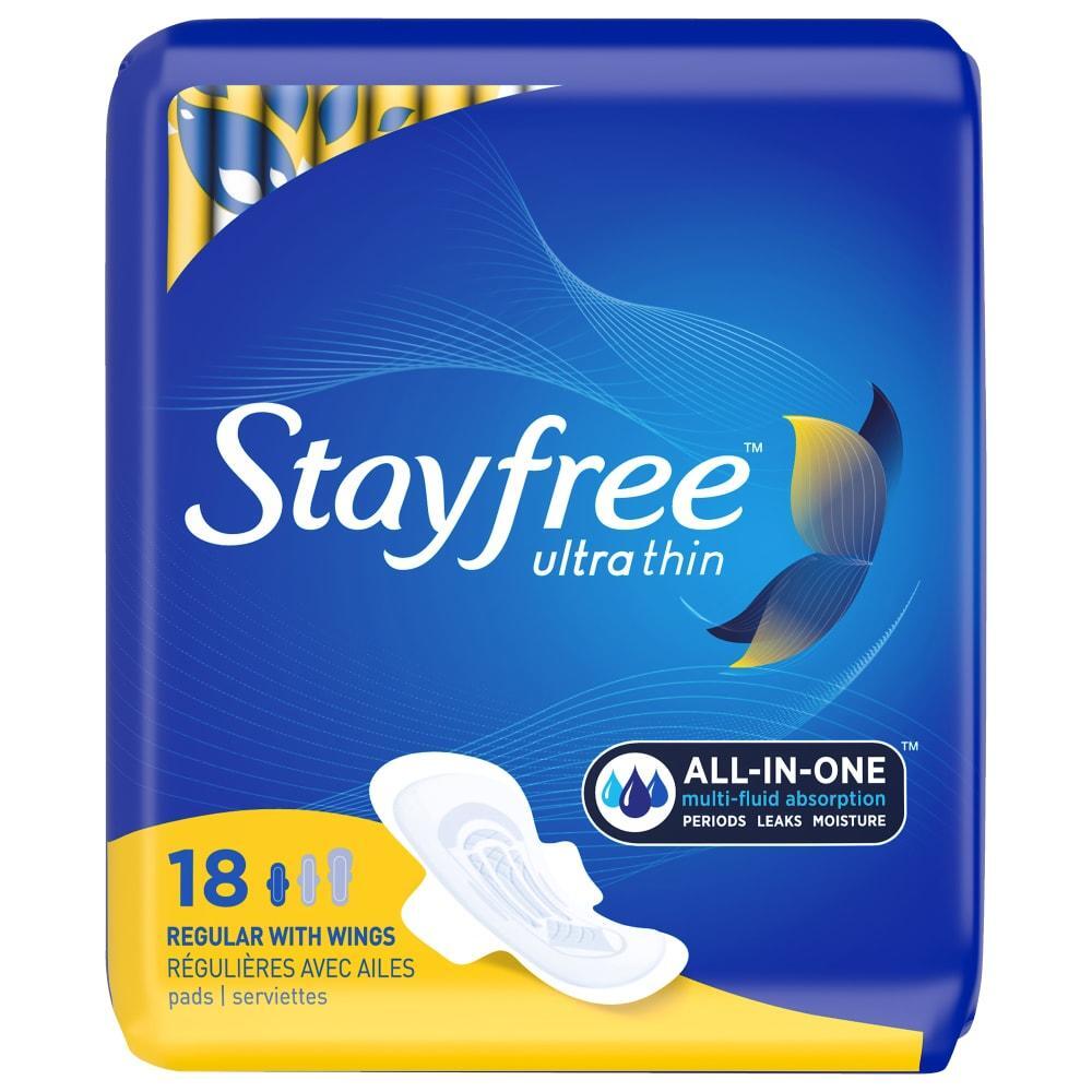 Stayfree Ultra Thin Pads With Wings Regular Absorbency Unscented
