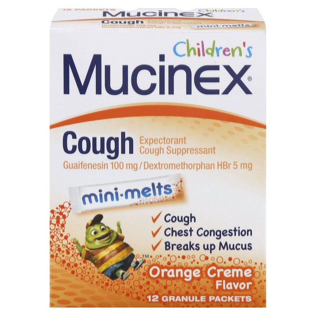 Mucinex Children's Cough & Chest Congestion Mini-Melts Orange Cream 12Ct