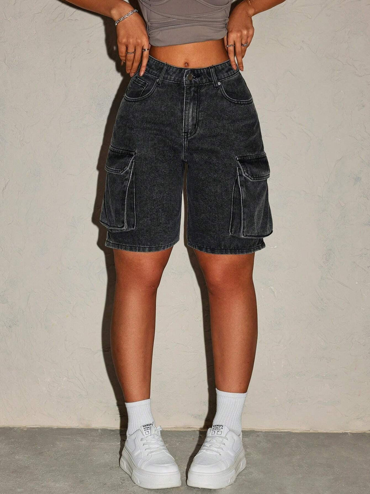 Retro Workwear Denim Shorts From Europe And The US
