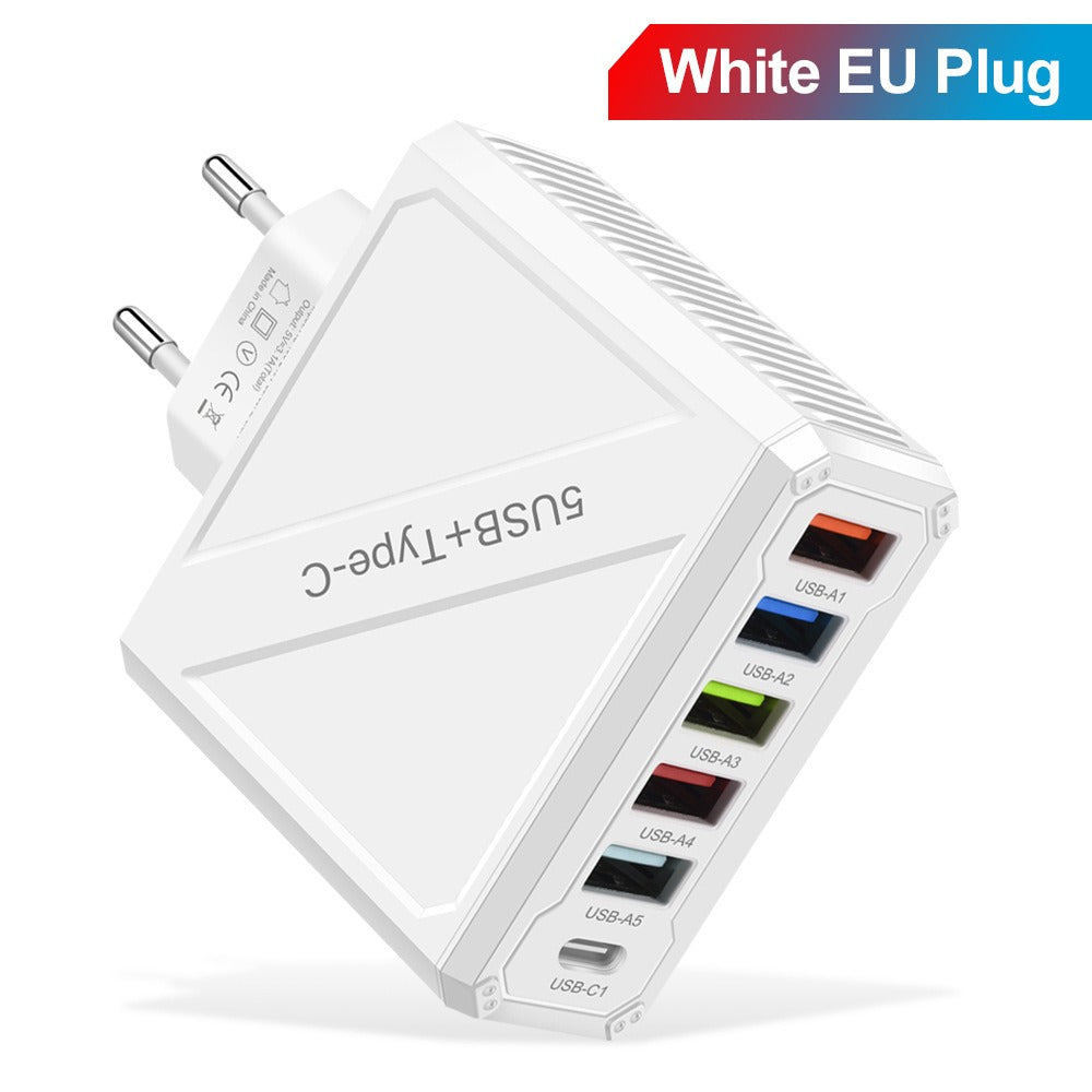 5USB Charger mobile phone charger charging head