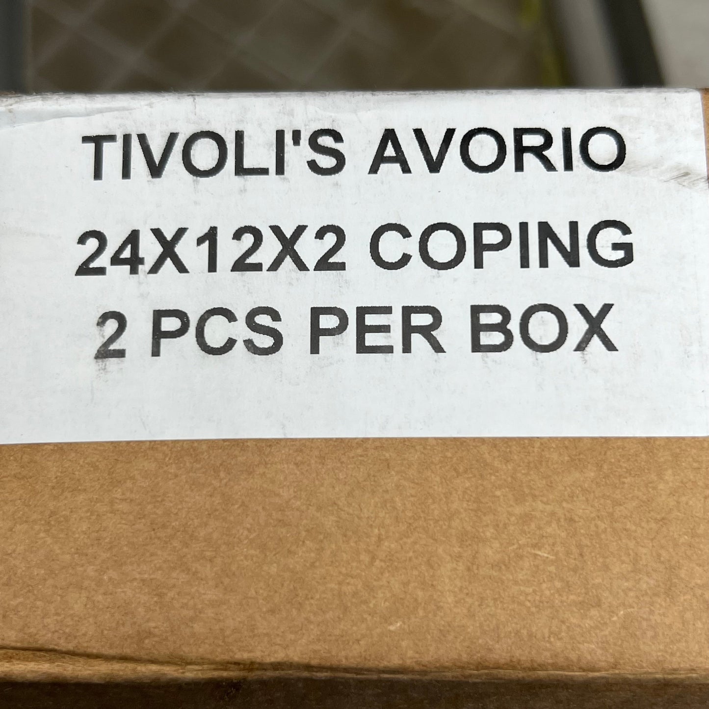 TIVOLI'S STONE (2 Pieces) Avorio 24" x12"x 2" Coping Porcelain Tile Bianco