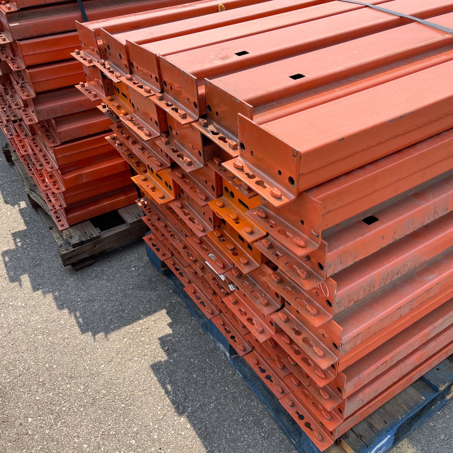 INTERACK Pallet Rack Cross Beam Teardrop Style (Round & Angular) 12 ft x 6” Orange (Pre-Owned)