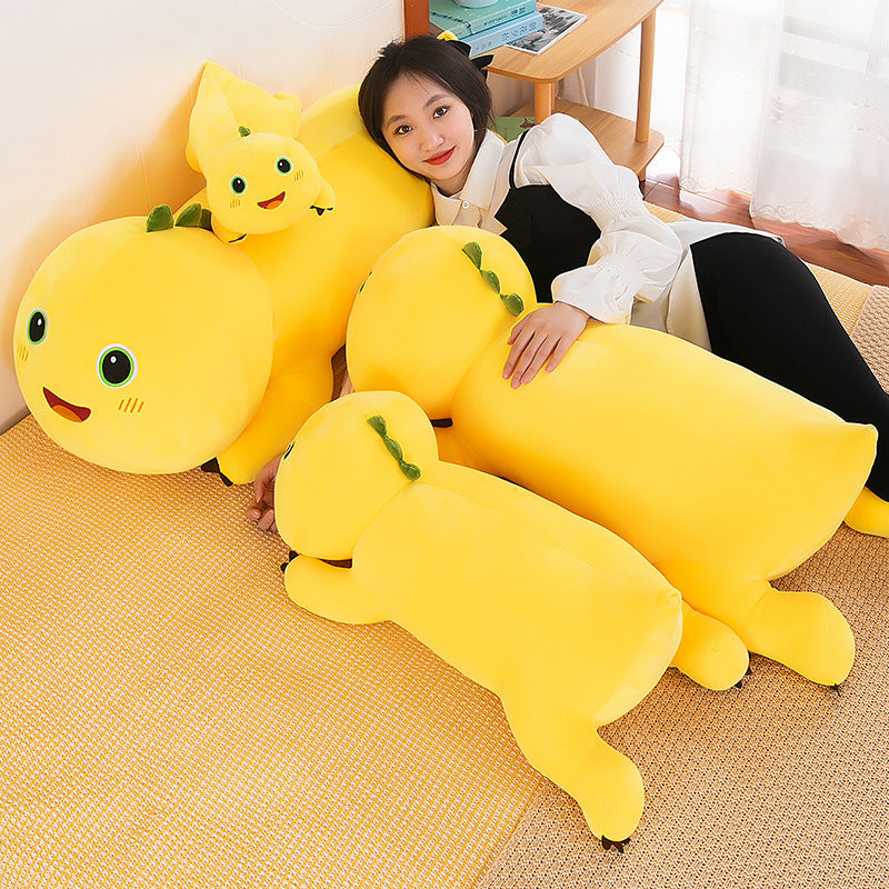 Party style Milk Dragon Plush Toy Doll Long Milk Dragon Doll Bedhead Hugging Sleeping Doll