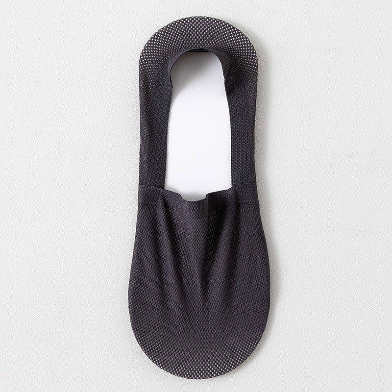 Men's thin breathable mesh boat socks short socks shallow mouth ice silk invisible socks 