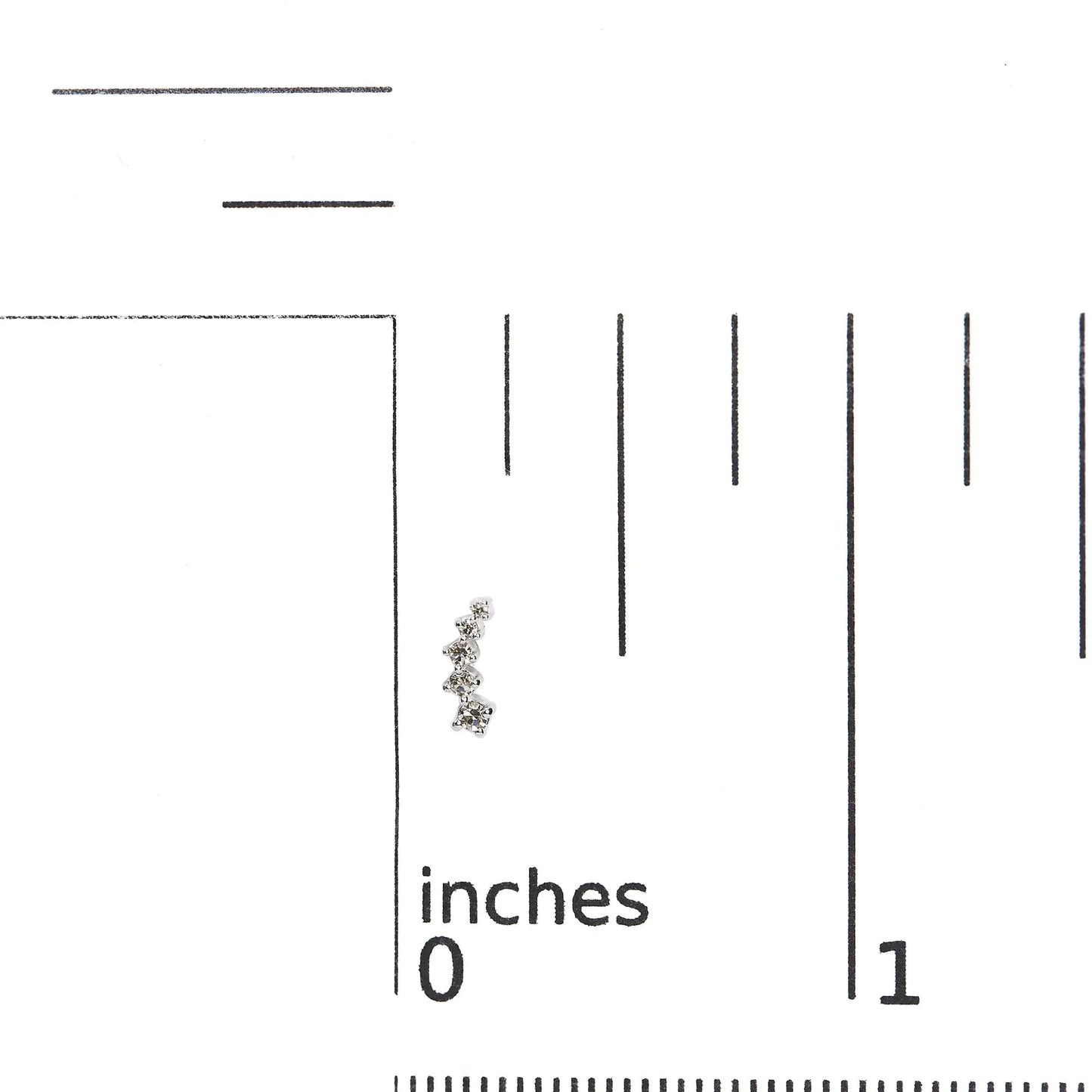 Style Loft Collection Journey Style Climber 10K White Gold 1/10 Ctw Diamond Stud Earrings (H-I Color, I1-I2 Clarity)