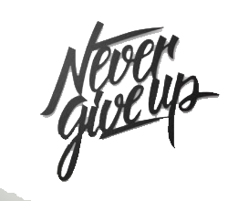 Never Give Up - Metal Wall Art | Home Decor | Kitchen + Metal