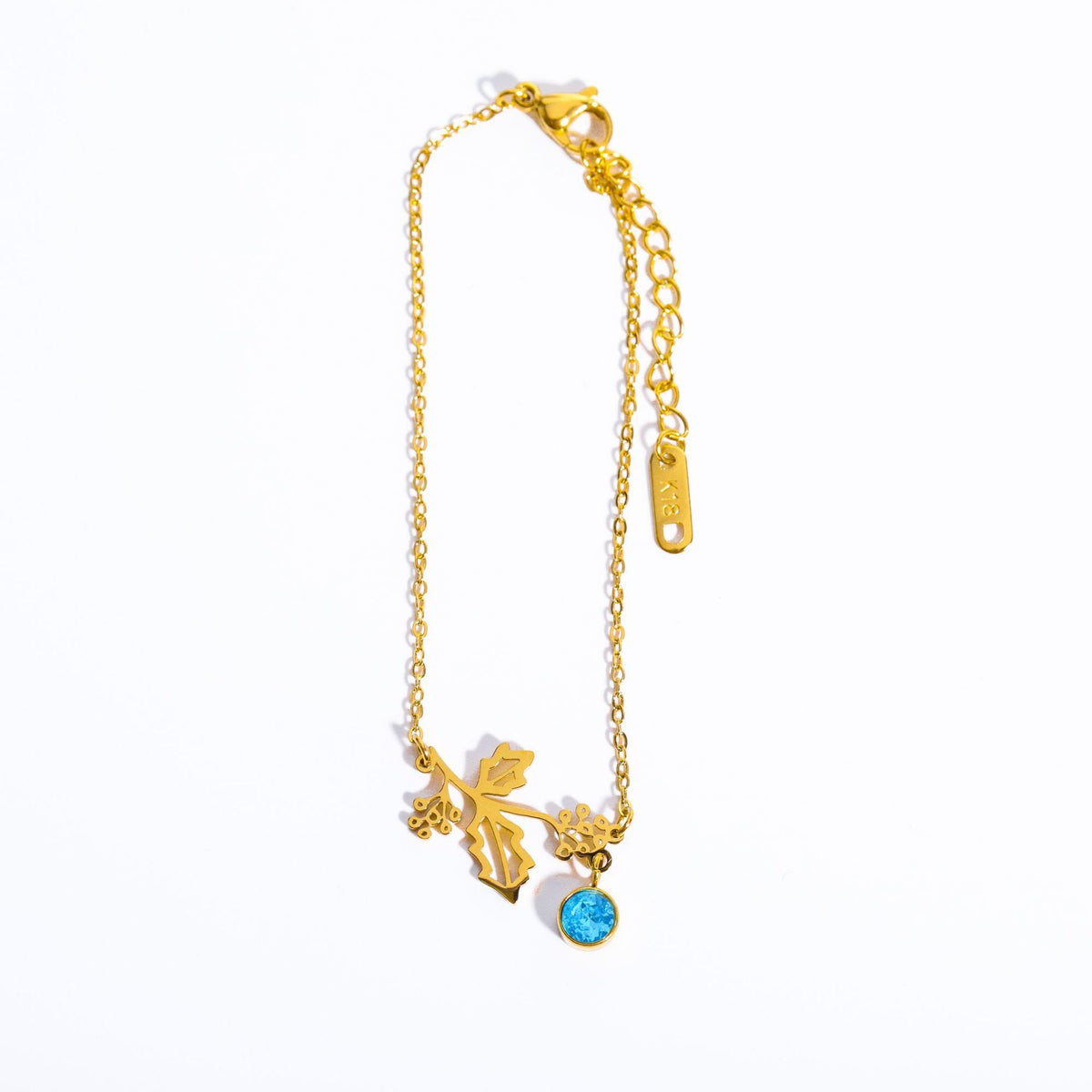 3D December Flower Bracelet