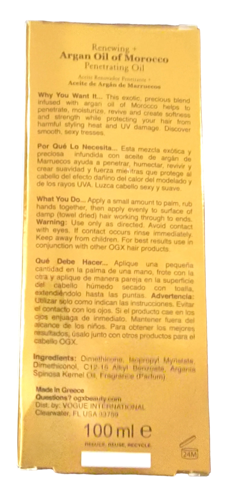 OGX Renewing Argan Oil of Morocco Penetrating Oil all Hair Types