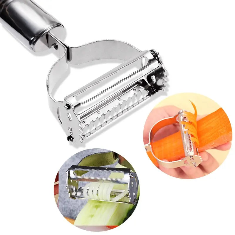 High Quality Stainless Steel Multifunctional Potato Cucumber Carrot Grater Julienne Peeler Fruit Vegetable Peeler Slicer