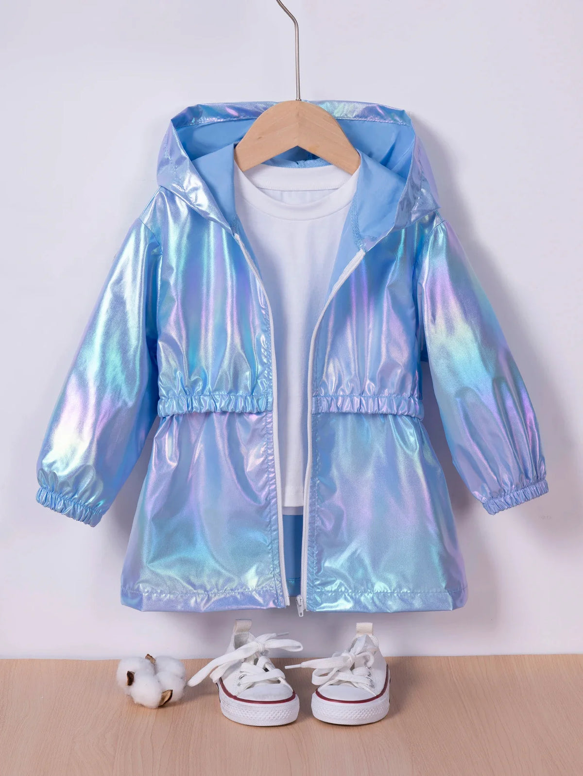 Girl's Spring and Autumn Children's Light and Thin Breathable Zipper Coat Jacket for Boys and Girls Fashion Thin Jacket