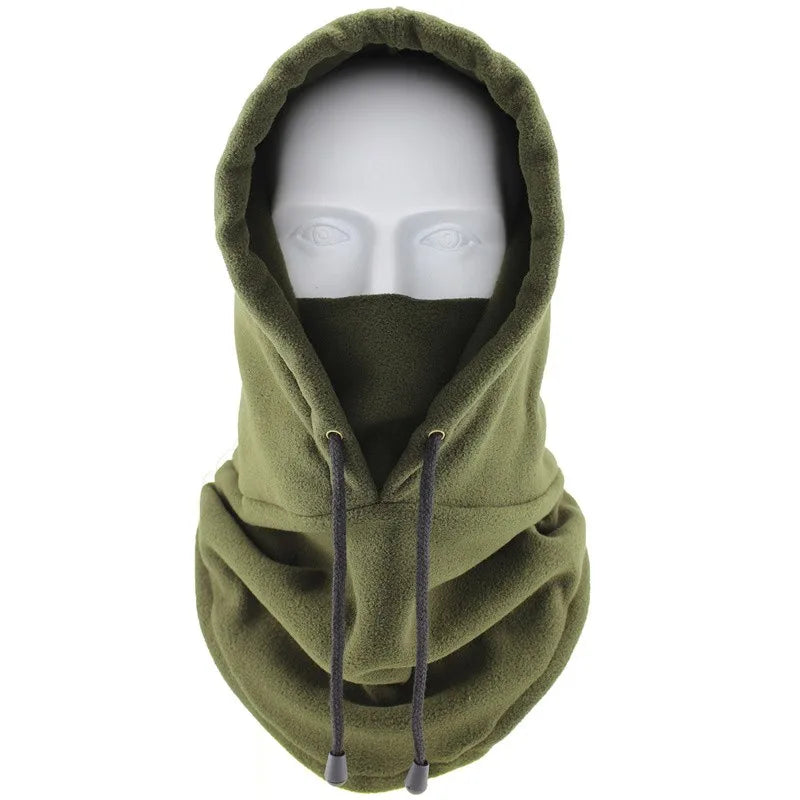 Thermal Fleece Balaclava Hat Hooded Neck Warmer Cycling Face Mask Outdoor Winter Skiing Sport Face Mask Men Cycling Masked Caps