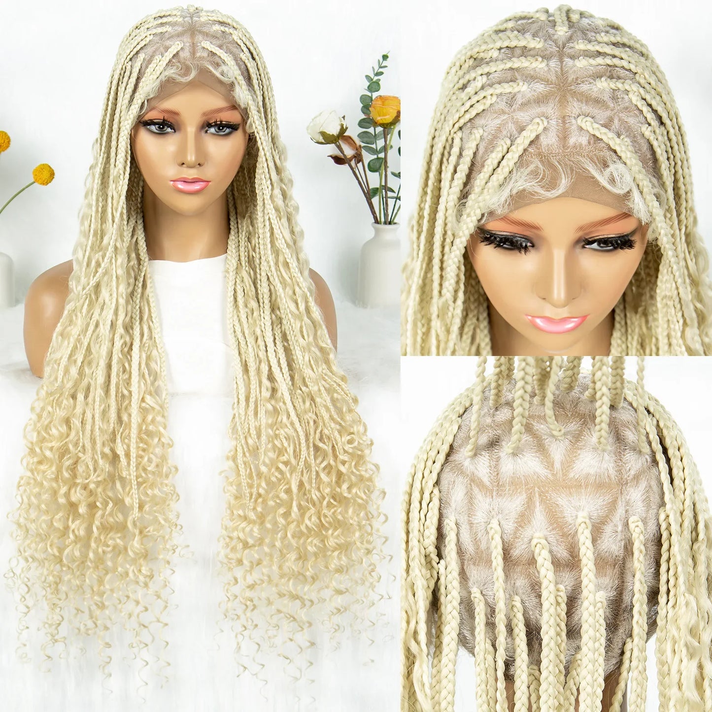Boho Triangle Knotless Box Braids Wig | Full Lace | Baby Hair | KIMA Synthetic