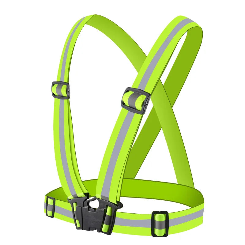 Outdoor Adjustable Safety Vests Night Walking Highlight Reflective Vest Lightweight Biking Safety Straps Running Jackets