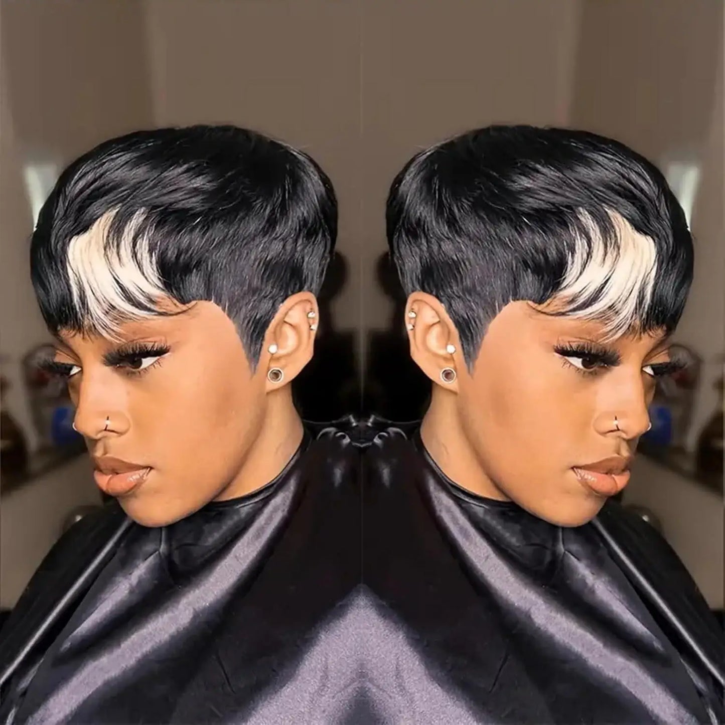 Luxury 26 Inch Kinky Straight Headband Human Hair Wig | Glueless Machine Made Natural Look Wig