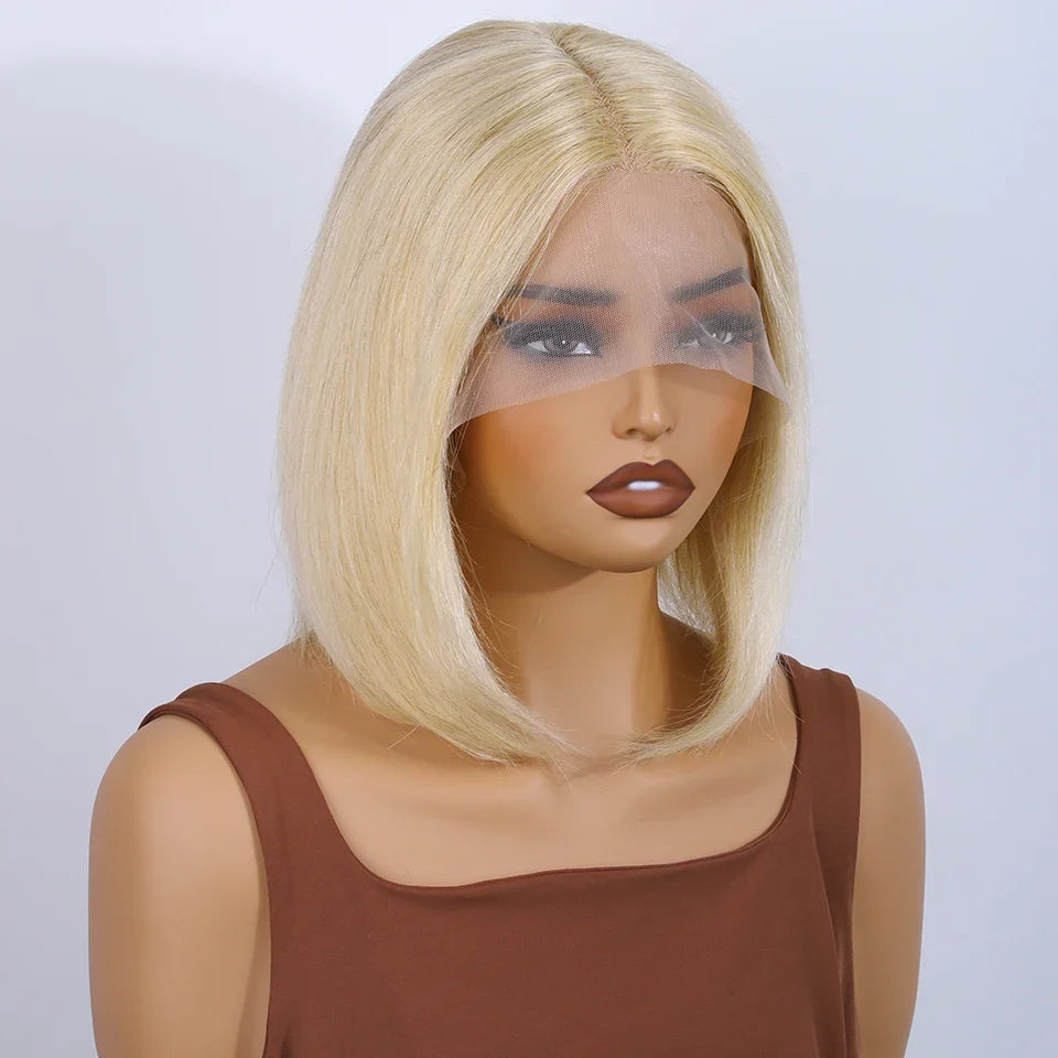 Rebecca #33 Reddish Brown Bob Wig | 13x6x1 T-Part Peruvian Remy Human Hair