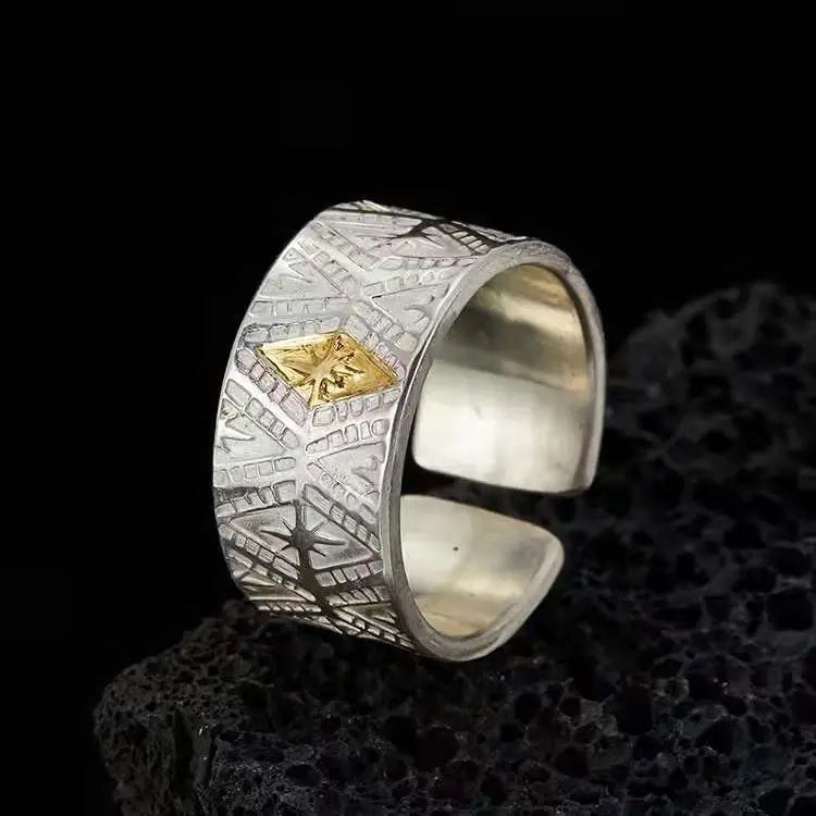 Men's high-end atmospheric ring original men's and women's national style personality new trend Chinese ring