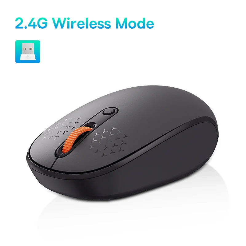 Baseus Mouse Bluetooth Wireless Computer 1600DPI Silent Mouse with 2.4GHz USB Nano Receiver for PC MacBook Tablet Laptop Mouse