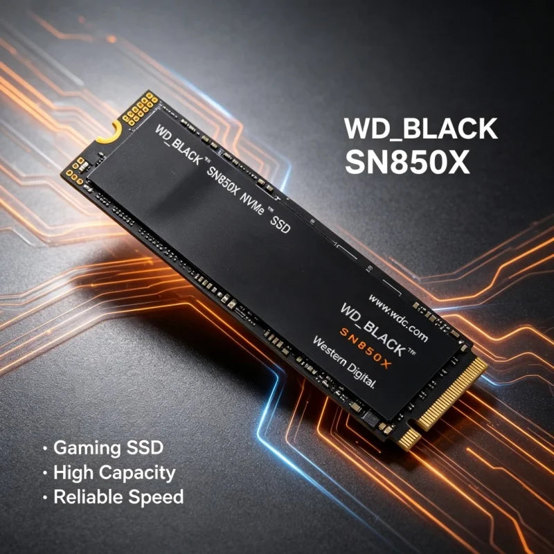 Western Digital SN850X 1TB 2TB 4TB WD_BLACK M.2 2280 NVMe PCIe Gen 4.0x4 SSD Solid State Drives for Gaming Computer Laptop