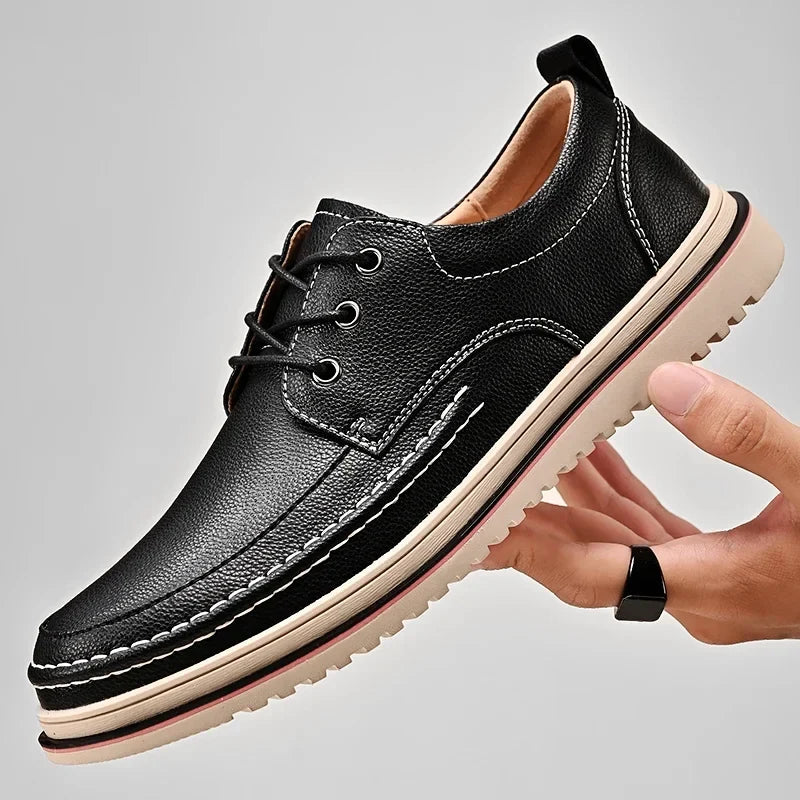 Leather Men Oxfords Shoes Handmade Italian Mens Casual Shoes Brand Leisure Male Loafers