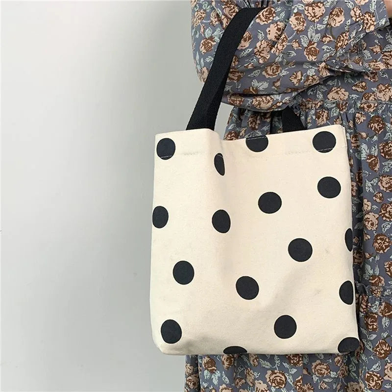 Women's Canvas Tote Bag | Solid Color Designer Ladies Casual Handbag & Large Capacity Cotton Reusable Shopping Beach Bag