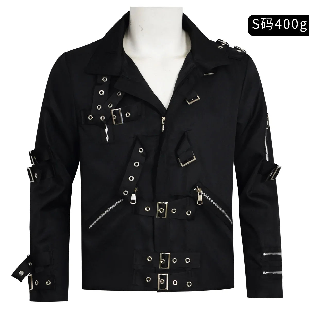 Michael Jackson Cosplay Costume BAD MJ Punk Jacket Black Slim BAD Jacket Costume Clothing for Man Adore Stars Impersonator