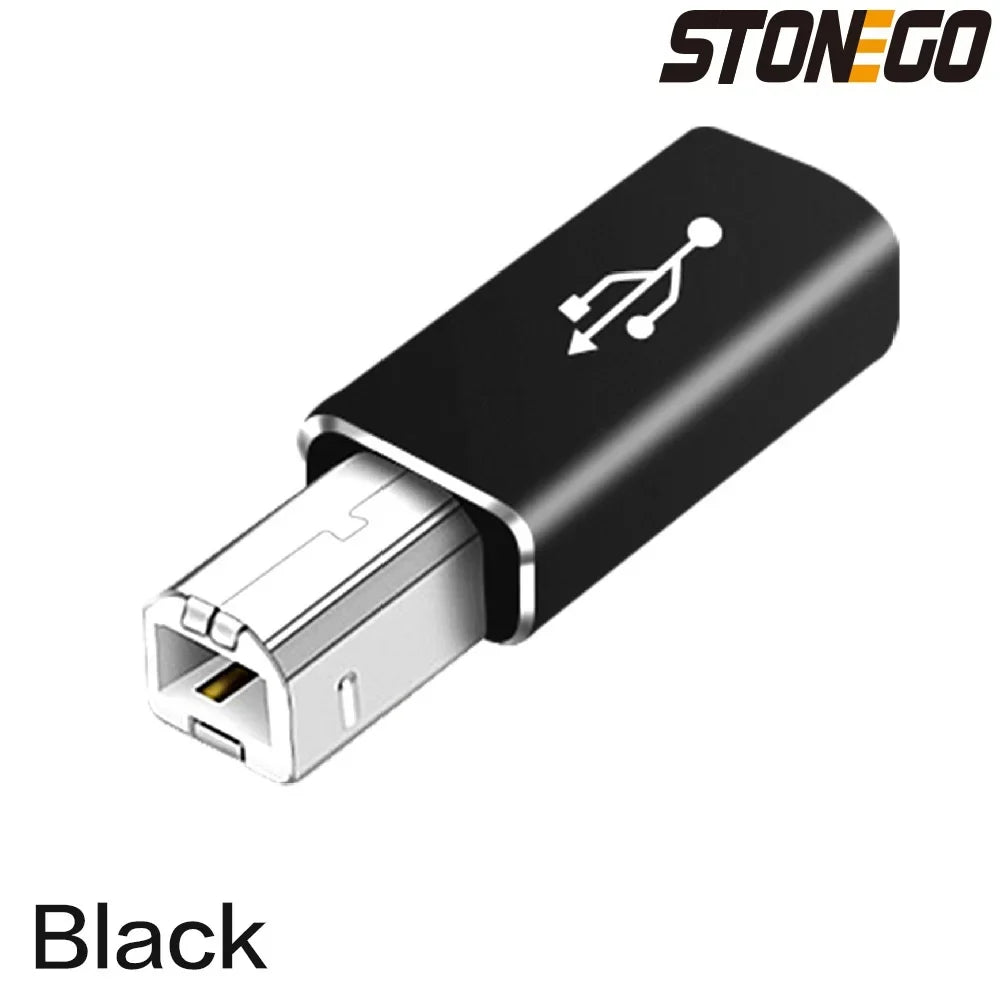 STONEGO Multifunctional Aluminum Alloy Type-C to USB Converter for Electronic Musical Instrument, Laptop, Printer