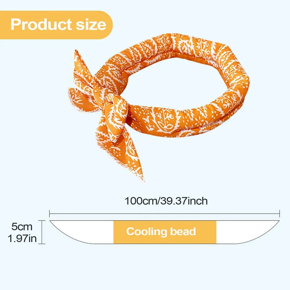 Pet Cooling Scarf Cute Dog Cooling Bandana Adjustable Fast Cooling Cat Cooling Ice Scarf Reusable Cat Collar Pet supplies