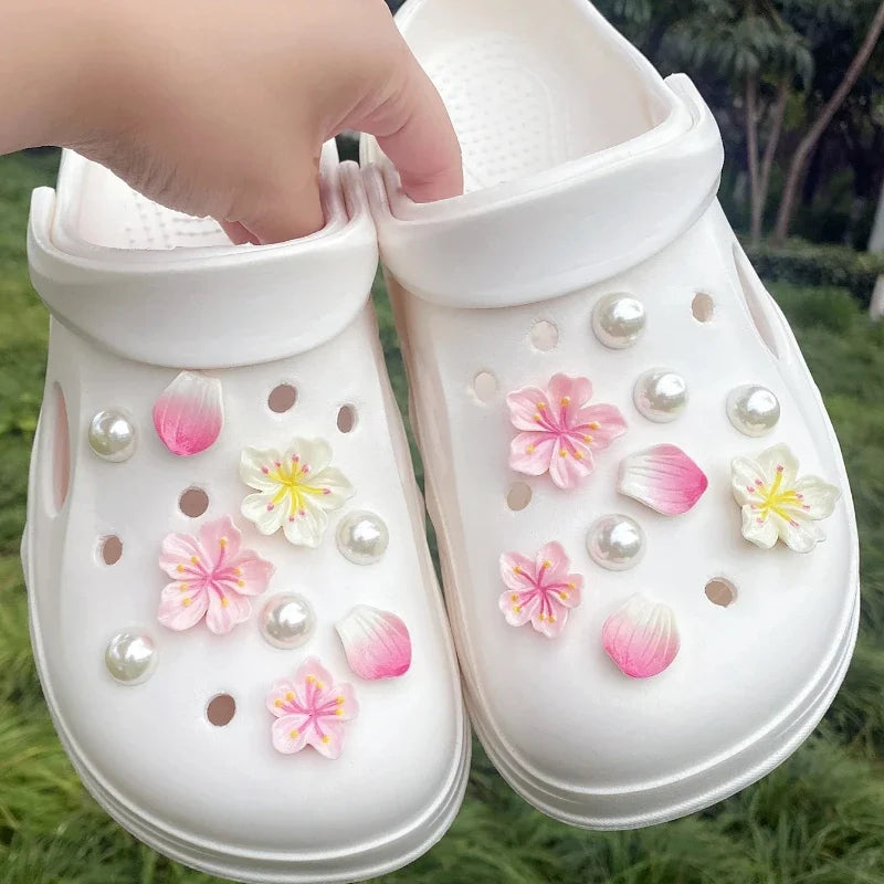 Hot Fashion Shoe Charms for Creative Branches and Flowers Clogs Shoe Buckle Cute Shoe Accessories Decoration for Girls Gift